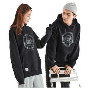 唐狮秋冬季新款情侣卫衣男女情侣装加绒连帽卫衣宽松帽衫潮流ins