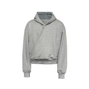 JCAESAR HOODIE 交领连帽卫衣 交叉门襟设计 双纽扣开合 微宽松
