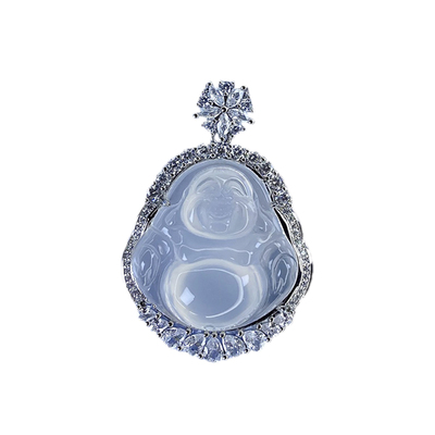 天然冰种玉髓吊坠玛瑙项链子挂件