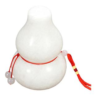 天然汉白玉葫芦挂件福禄白玉葫芦五帝钱家居挂饰门对门吉祥小手工
