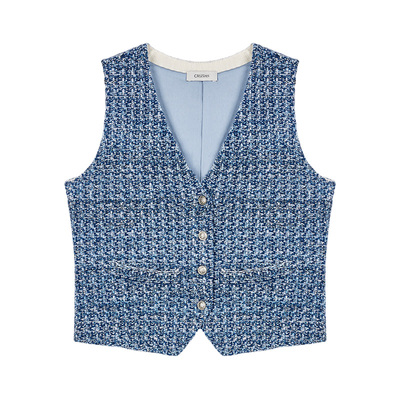 CRUSH多彩珠片花呢马甲