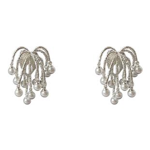 赵露思同款水中烟花火珠珠耳钉轻奢高级感气质大气独特流苏戒指环