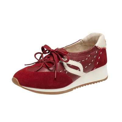 真美诗骑乐无穷坡跟厚底德训鞋