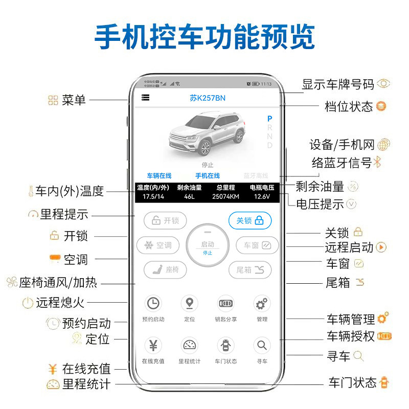 乘趣大众手机远程启动数字钥匙