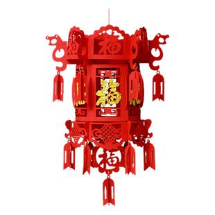 春节新年福字装饰灯笼无纺布元旦挂饰过年商场手工小灯笼室内阳台