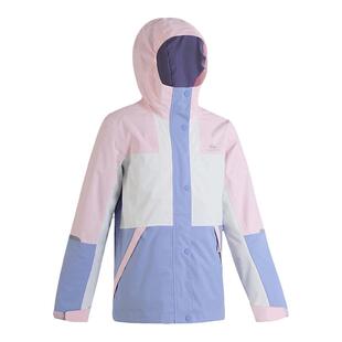 迪卡侬女童三合一冲锋衣可拆卸儿童抓绒内胆春秋防水保暖外套KIDS