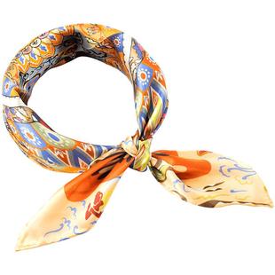 敦煌研究院 乐舞飞天莲花丝巾 文创生日礼物敦煌丝巾春通勤包挂