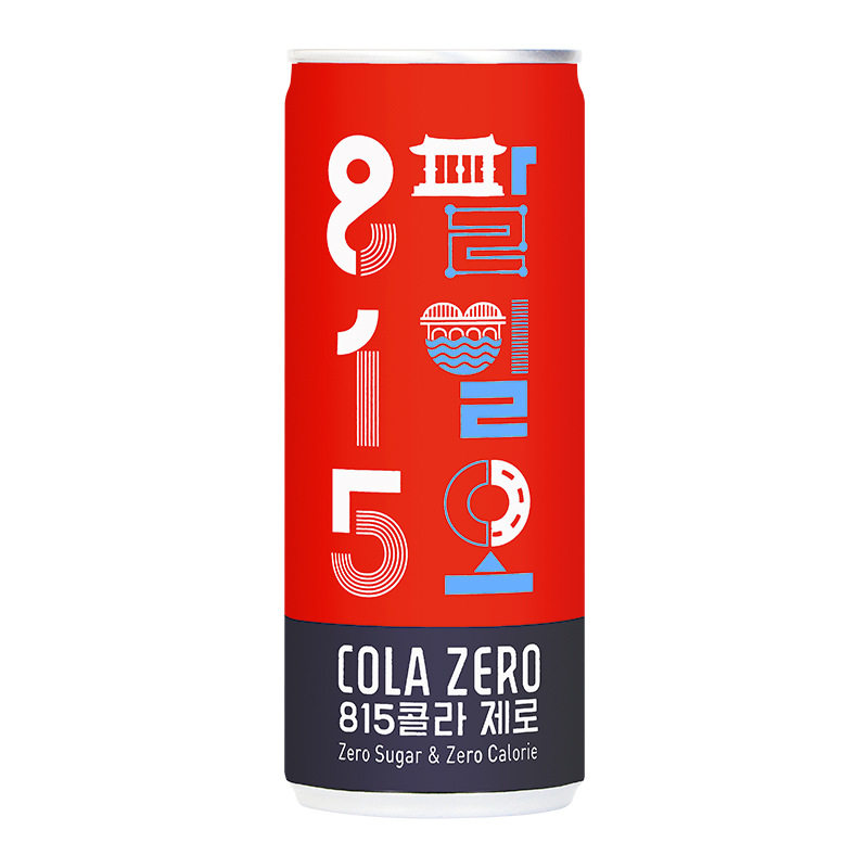 韩国原装进口熊津无糖可乐/柠檬味碳酸饮料250ml*30罐整箱装汽水