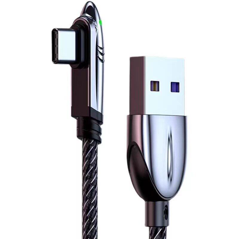 弯头数据线typec加长1.8米6A超级快充电线66W冲电短tapc适用华为p40mate30nova7se5/6/8pro手机专用tpyec闪充