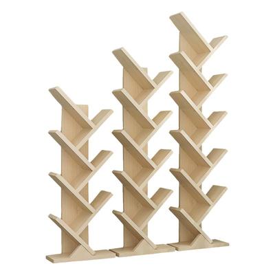 钰宇实木书架创意落地现代树型