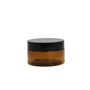新品80g茶色广口膏霜瓶PET塑料瓶100g面霜面膜化妆品分装空盒200g