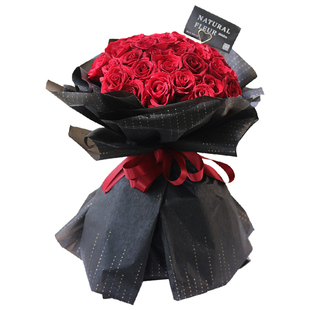红玫瑰花束生日送女朋友36朵鲜花速递上海花店同城送花思南香山