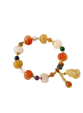 天然新疆南瓜珠手链情侣款