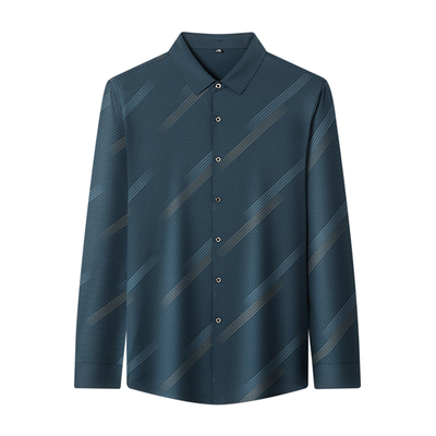 罗蒙衬衫长袖男士秋冬季加绒衬衣