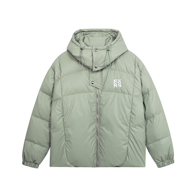 FORNINES短款皮面羽绒服