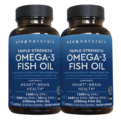viva美国进口Omega3鱼油90粒2瓶