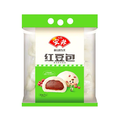 安井豆沙包红1kg2袋早餐面