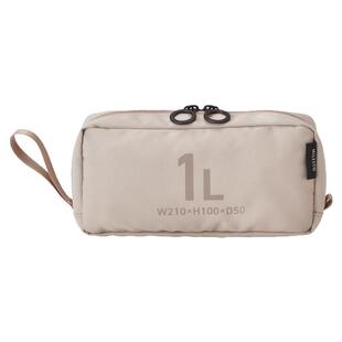 日本milesto旅行便携式洗簌收纳包1L通勤数码手拿手提包珊瑚色