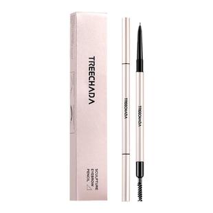 泰国TREECHADA双头极细眉笔小金三角持久防水汗自然立体女初学者