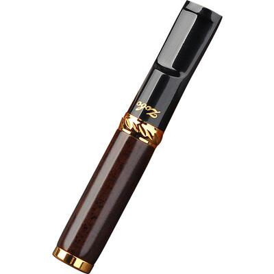 zobo正牌檀木材质粗细两用烟嘴