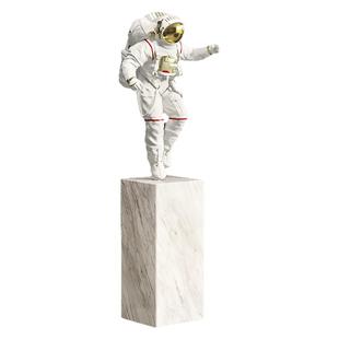 宇航员客厅落地摆件太空人办公室大型雕塑大理石底座摆台开业礼物