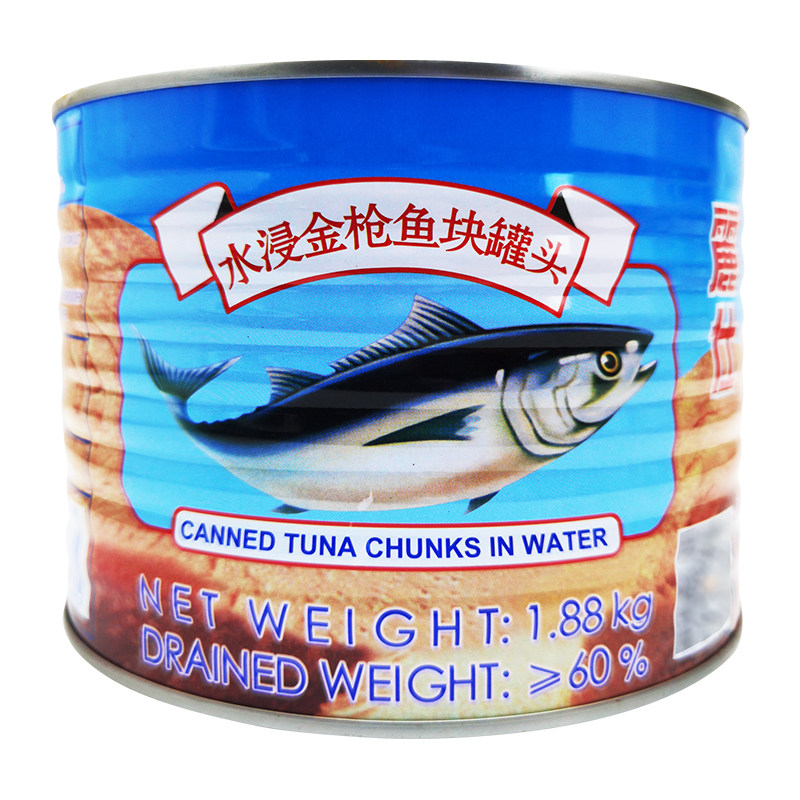 金枪鱼罐头1880g罐装丽仕皇冠水浸吞拿鱼寿司沙拉披萨三明治即食