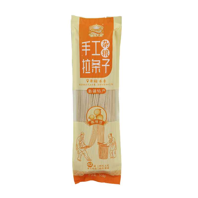 新疆三斗粮手工拉条子508克/袋黑麦荞麦鹰嘴豆小麦粉 拌面
