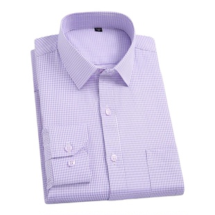 2025春季长袖衬衫男青年商务职业工装浅绿色衬衣男西装寸衫斜纹款