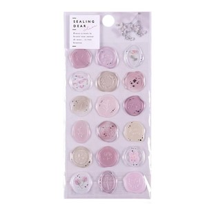 韩国ins风火漆印章贴纸文艺唯美信封封口贴手账DIY糖果贴透明