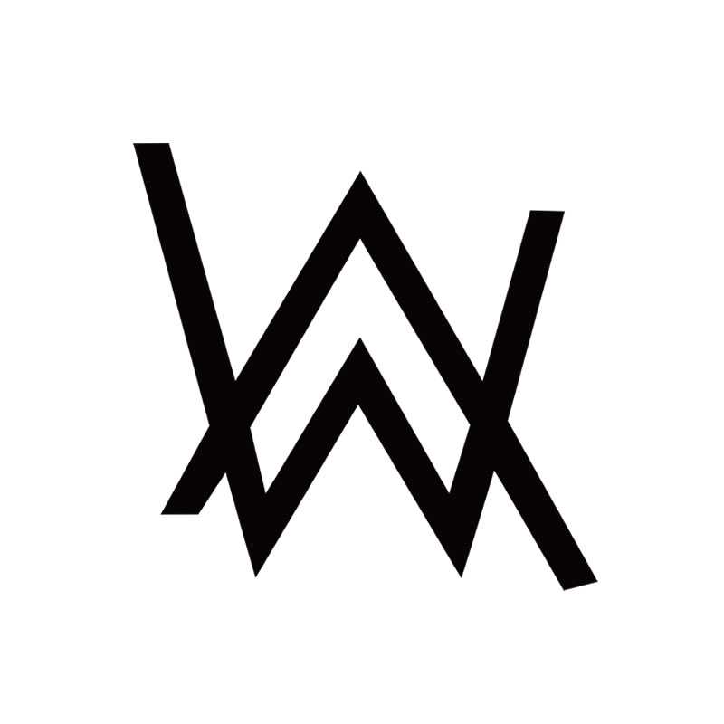 ZYZT镂空车贴镭射电镀变色Alan Walker电音DJ Faded AW艾兰沃克贴