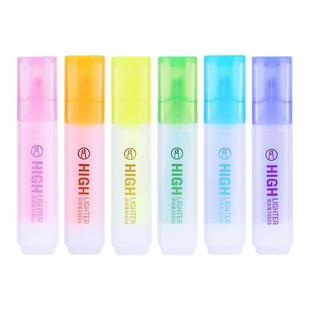 荧光笔荧光标记笔学生用记号笔彩色划重点小学生初中生手抄报手账专用笔轮廓笔多色高颜值记重点笔大容量黄色