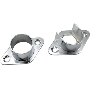 衣杆法兰座 19/22/25管衣柜五金配件 管座开口挂衣杆托 固定座