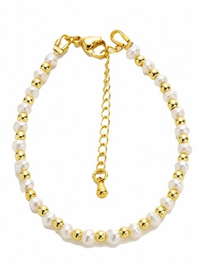 天然淡水珍珠手链女小众设计感