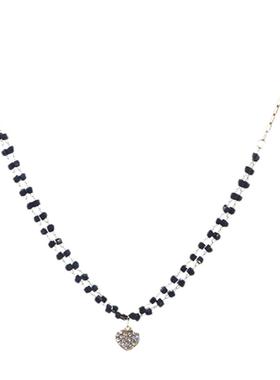 极简气质爱心水晶项链女