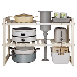 卫生间洗手台下水槽置物架洗脸台盆水槽下可伸缩调节浴室柜收纳架