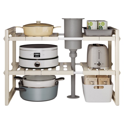 卫生间洗手台下水槽置物架洗脸台盆水槽下可伸缩调节浴室柜收纳架