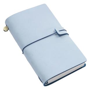 白雾蜡皮tn手帐本真皮记事本手工牛皮笔记本活页粉红色少女手账本