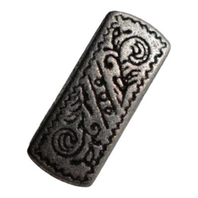 英国做旧感金属植物刻纹银色