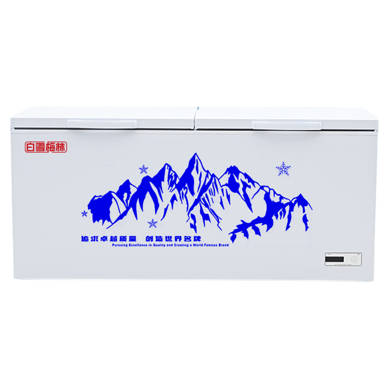 白雪梅林商用家用铜管速冻卧式冷柜一级能效大单温双温冷藏展示柜