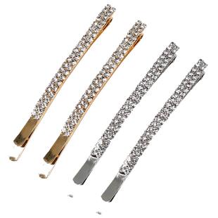 jennie金智妮同款发夹一字水钻发卡韩国气质卡子少女夹子头饰边夹