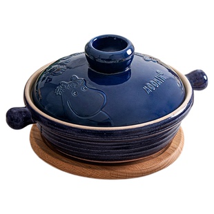 Moomin姆明粗陶砂锅厚实土锅保温沙锅耐干烧不易裂焖饭高汤锅