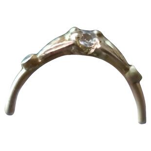 挪威代购Diamond◇手作精灵叶子古老欧洲切割钻石侧边石14K金戒指