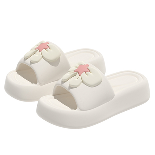厚底少女心拖鞋女可爱蝴蝶星夏季外穿网红增高室内家居踩屎感软底