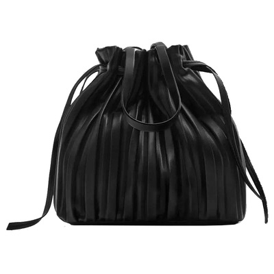 za家褶皱水桶包大容量单肩斜挎包