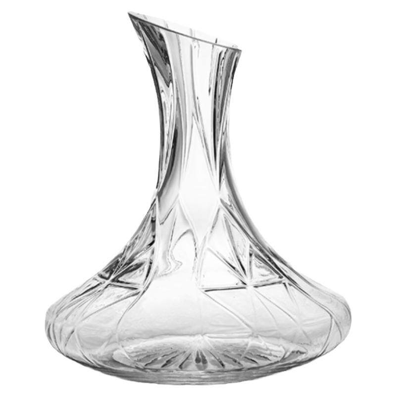 刻花醒酒器水晶玻璃醒酒器红酒杯无铅玻璃分酒器条纹无把酒吧欧式