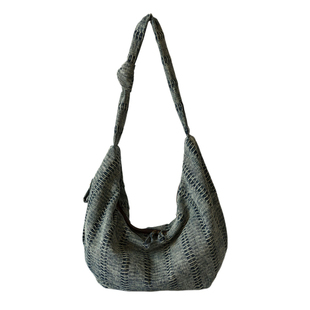 仟佰格牛仔单肩包设计感小众韩系新款大容量饺子包女斜挎休闲布包