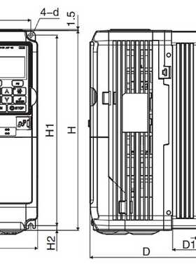 议价5.5KW变频器400V3相3PHASE安川变频器H1000系列CIMR-HB4A0018