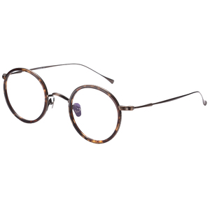 超轻复古TITAN圆形板材玳瑁色纯钛眼镜框镜架男女大脸高端万年龟