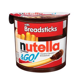 进口零食品费列罗nutella能多益儿童榛子巧克力酱手指饼干棒52g
