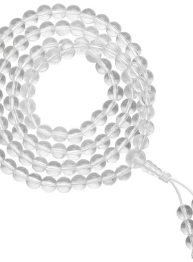 正品保真8A纯天然白水晶佛珠金刚萨埵修法水晶108颗念珠手串手链